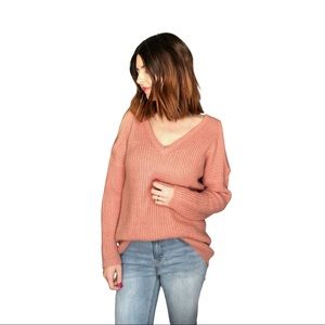 Ambiance cold shoulder sweater